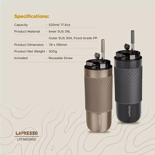 ماگ فيلتردار LEPRESSO LPCM520GY