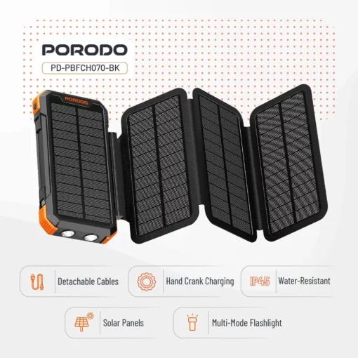 پاوربانک سولار PORODO PB070 - Image 3