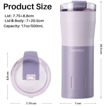 ماگ دو جداره SANTECO KARIBA 500 ml - Image 6